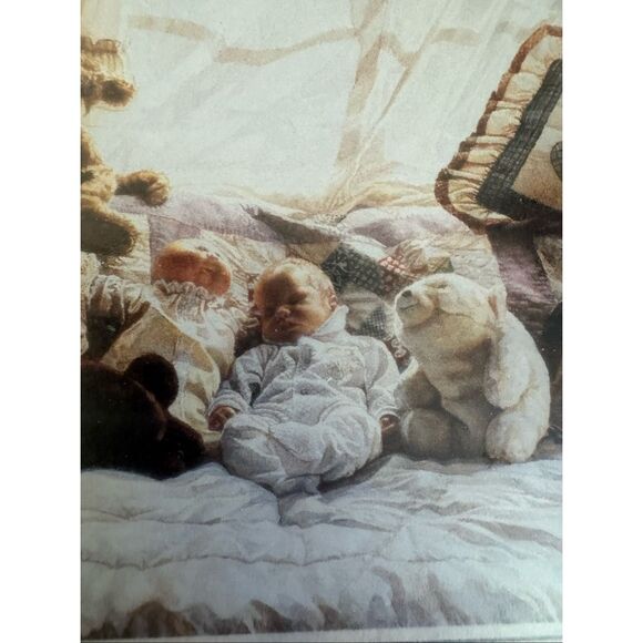 Things Worth Keeping Steven Hanks 90’s art print framed newborn baby serene nurs - Picture 1 of 3